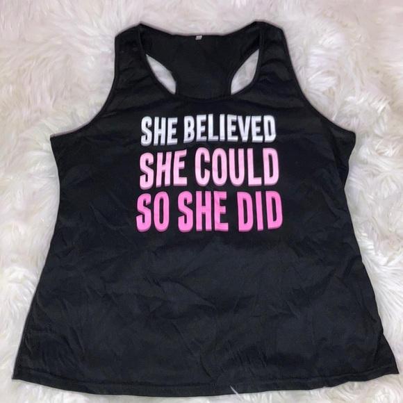 Pink She Believed She Could So She Did Racerback Tank Top - Picture 6 of 9